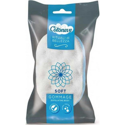 Cotoneve Soft Gommage Σφουγγάρι Μπάνιου για Καθαρισμό Απολέπιση & Μασάζ Μπλε Λευκό