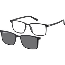 Sunoptic TRC-191 Ανδρικός Σκελετός Γυαλιών Οράσεως με Clip-On Κοκάλινος Μαύρος