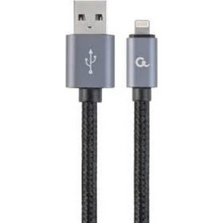Gembird Braided USB-A to Lightning Cable 1.8m Black GEMCCB-MUSB2B-AMLM-6