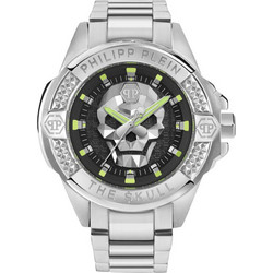 Philipp Plein The Skull Ανδρικό Ρολόι με Ασημί Μεταλλικό Μπρασελέ PWAAA2725