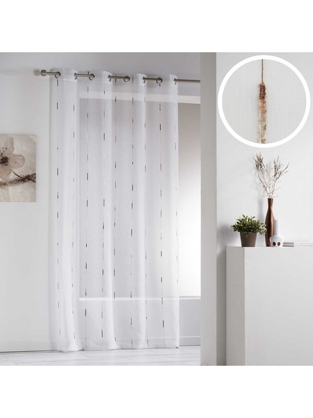 Spitishop Κουρτίνα Παραθύρου με Θηλιές 140x260 Chenilla 1624896 Μπεζ