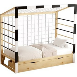 HomeMarkt Goalie Παιδικό Κρεβάτι Τύπου Montessori Μονό για Στρώμα 90x190cm με Αποθηκευτικό Χώρο HM700