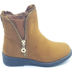 Via Giulia Παιδικά Μποτάκια Καφέ Suede Chelsea με Φερμουάρ WB5035