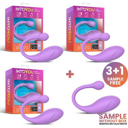 IntoYou Bulby Vibrating Egg Δονητής Egg για Ζευγάρια με App Control Μωβ 4τμχ