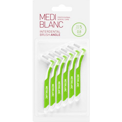 Mediblanc Angle Μεσοδόντια Βουρτσάκια 0.8mm Πράσινα 6τμχ