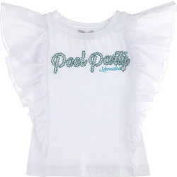 Monnalisa St.Pool Party Παιδικό T-Shirt Αμάνικο Λευκό 195637RK5054-9985