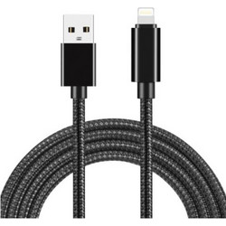Naxius NXCBLU-36 Braided USB-A to Lightning Cable 27W 2m Black 5200708945824