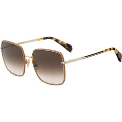 Rag & Bone RNB1032-S 01Q58HA Γυναικεία Γυαλιά Ηλίου Τετράγωνα Μεταλλικά Χρυσά με Καφέ Degradee Φακό