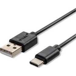 V-TAC Pearl Series USB-A to USB-C 1m Black VTC-8483