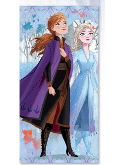 Frozen Sisters Παιδική Πετσέτα Θαλάσσης Microfiber Γαλάζια 70x137cm