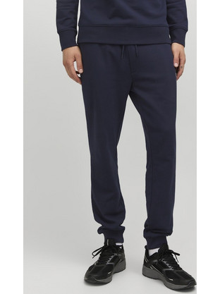 Jack & Jones Ανδρικό Παντελόνι Φόρμας με Λάστιχο Navy Μπλε 12268768