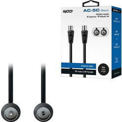 NOD Καλώδιο Κεραίας Coax Male to Coax Female 5m Black 141-0275