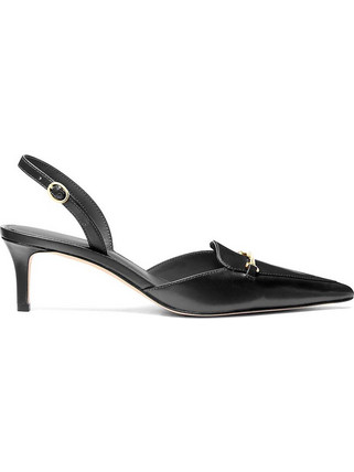 Michael Kors Γόβες Slingback Δερμάτινες με Τακούνι Στιλέτο Μαύρες 40R5LEMP1L-001