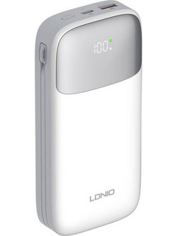 Ldnio PQ20 Power Bank 20000mAh 22.5W με Θύρα USB-A & Θύρα USB-C Power Delivery White