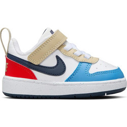 Nike Court Borough Παιδικά Sneakers Μπεζ Γαλάζια Κόκκινα DV5458-124