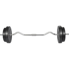 vidaXL 90373 Στραβόμπαρα Σετ με Βάρη 30kg Φ25mm 120cm με Βιδωτά Κολάρα