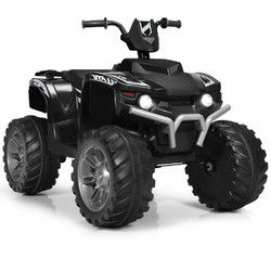 Costway Quad Ηλεκτροκίνητη Παιδική Γουρούνα 12V Μαύρη