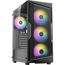 Antec ΑΧ61 Elite Black Midi Tower Κουτί Υπολογιστή RGB με Πλαϊνό Παράθυρο