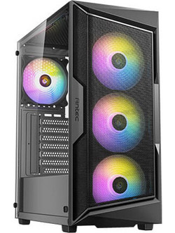 Antec ΑΧ61 Elite Black Midi Tower Κουτί Υπολογιστή RGB με Πλαϊνό Παράθυρο