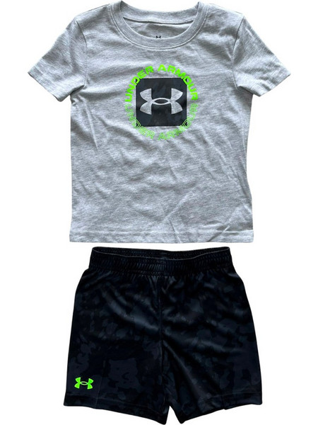 Under Armour Παιδικό Σετ για Κορίτσι Καλοκαιρινό Γκρι Μαύρο UASII27E-052