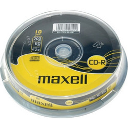 Maxell 700MB Εγγράψιμα CD-R 52x 700MB Cake Box 10τμχ