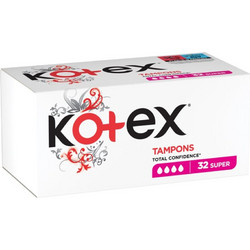Kotex Super Ταμπόν για Αυξημένη Ροή 4 Σταγόνες 32τμχ