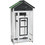 vidaXL Ξύλινο Κλουβί Πτηνών Λευκό Μαύρο 91.5x53x170cm 172253