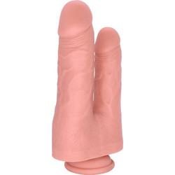 Eric Διπλό Dildo με Βεντούζα 22cm Flesh