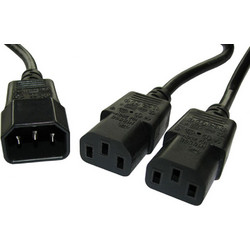 Powertech CAB-P008 Προέκταση Καλωδίου Τροφοδοσίας IEC C13 to 2 x IEC C13 1.5m