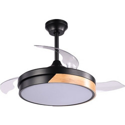 Eurolamp 300-25069 Ανεμιστήρας Οροφής 107cm 32W με Φως & Τηλεχειριστήριο Μαύρος