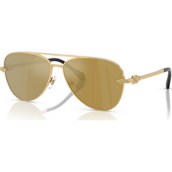 Versace VE2283 1002/7I Ανδρικά Γυαλιά Ηλίου Aviator Μεταλλικά Χρυσά με Καφέ Φακό
