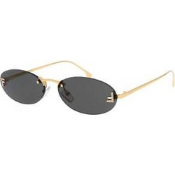 Fendi FE4075US-30A Ανδρικά Γυαλιά Ηλίου Οβάλ Μεταλλικά Χρυσά με Μαύρο Φακό