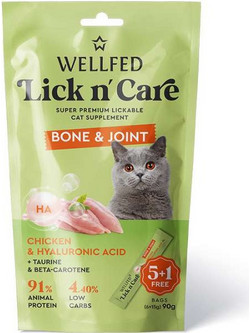 Wellfed Lick n' Care Adult Bone Joint with Chicken & Hyaluronic Acid 90gr