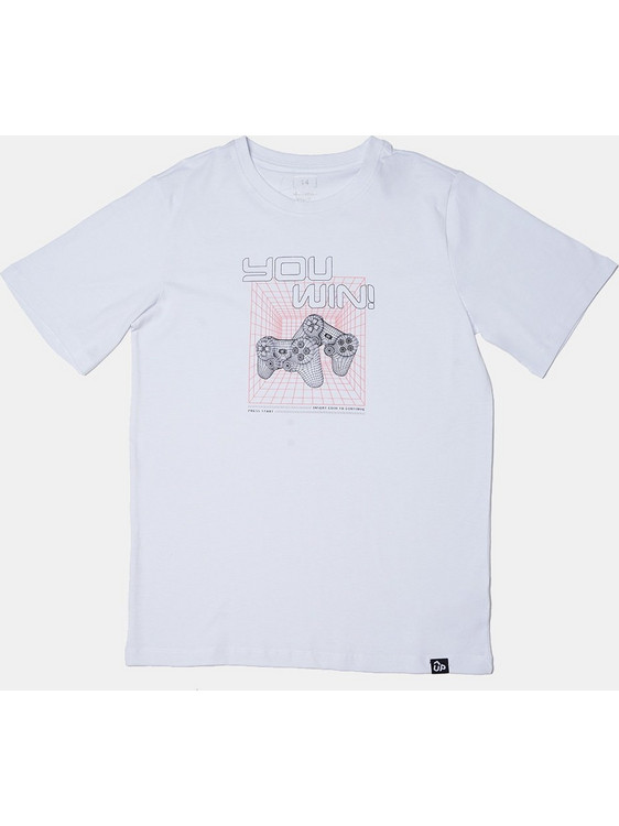 Up You Win Παιδικό T-Shirt Κοντομάνικο Λευκό GQ225TUPCJR15-BCO