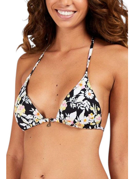 Banana Moon Bikini Top Τριγωνάκι Floral Λευκό Μαύρο TAO-LOUINA-JFO01