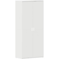 vidaXL Παπουτσοθήκη Ξύλινη Λευκή M80xΠ39xY180cm 3333866