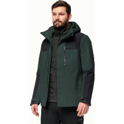 Jack Wolfskin Ανδρικό Μπουφάν Χειμωνιάτικο Χακί 1115261-4161