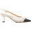 Bruno Premi Γόβες Slingback Δερμάτινες με Λεπτό Ψηλό Τακούνι Λευκές Μαύρες BL0411X