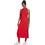 Adidas Essentials 3-Stripes Midi Καλοκαιρινό Αθλητικό Φόρεμα Κόκκινο JE1206