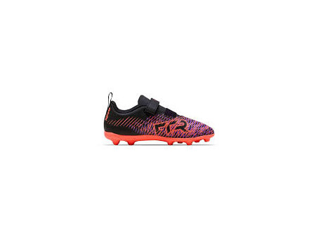 Puma Future 8 Play FG 108286-01 Παιδικά Ποδοσφαιρικά Παπούτσια με Τάπες Μαύρα Πορτοκαλί