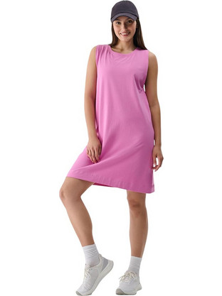 4F Mini Καλοκαιρινό Καθημερινό Φόρεμα Φούξια 4FWSS25TDREF138-54S