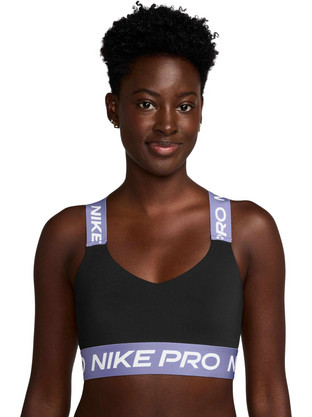 Nike Pro Αθλητικό Μπουστάκι με Χαμηλή Στήριξη Μαύρο Λιλά HF5372-013