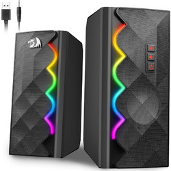 Redragon GS522 Ηχεία Υπολογιστή 2.0 10W με RGB Φωτισμό Μαύρα