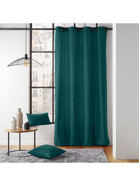 Douceur d'interieur Κουρτίνα Παραθύρου με Τρουκς 135x260 Twily 1612130 Emerald Green