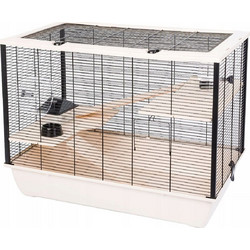 INTER-ZOO Hugo Κλουβί Τρωκτικών Μαύρο Μπεζ 78x48x58cm