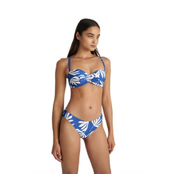 BLU4U Coco Leaf Bikini Slip Floral Μπλε 25365196-14