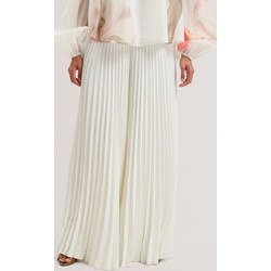 Ted Baker Ψηλόμεση Υφασμάτινη Γυναικεία Παντελόνα Loose Εφαρμογή Εκρού 279765