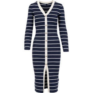 Guess Midi Καθημερινό Φόρεμα Πλεκτό Navy Μπλε W5YK98Z2YK2-F7BG Guess Midi Καθημερινό Φόρεμα Πλεκτό Navy Μπλε W5YK98Z2YK2-F7BG