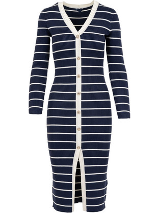 Guess Midi Καθημερινό Φόρεμα Πλεκτό Navy Μπλε W5YK98Z2YK2-F7BG
