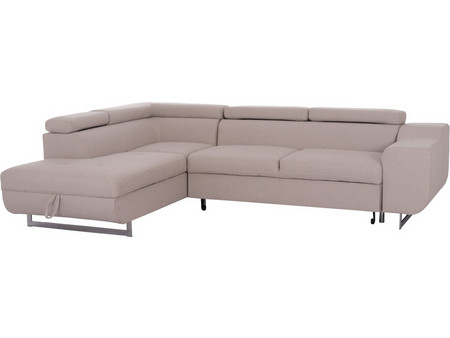 HomeMarkt Encore Γωνιακός Καναπές Κρεβάτι Αριστερή Γωνία με Αποθηκευτικό Χώρο Μπεζ 285x205x90cm HM3301.03L